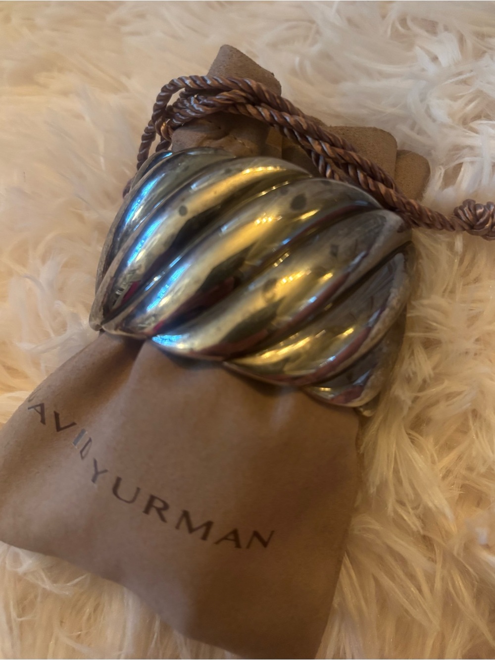 David Yurman Sterling Silver Wide Cuff Bracelet